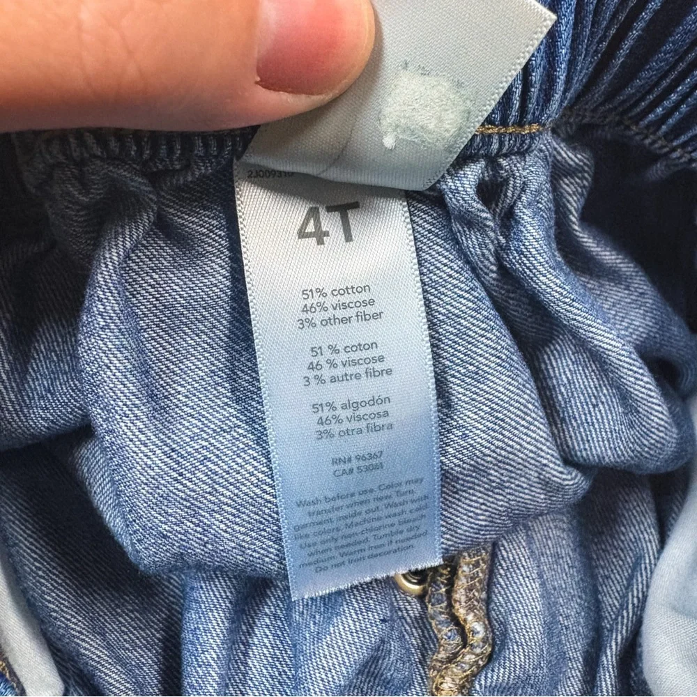 Oshkosh Blue Faux Denim Chambray Pull-on Button Detail Skirt Toddler Girls 4T
